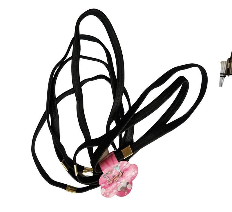 Kit Tiara preta lisa Elástico Masculina/ feminina- 12un - Tiara
